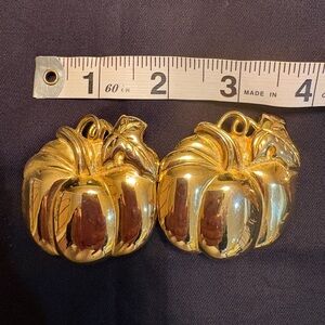PAQUETTE Gold Tone Pumpkin Interlocking 2 Piece Belt Buckle